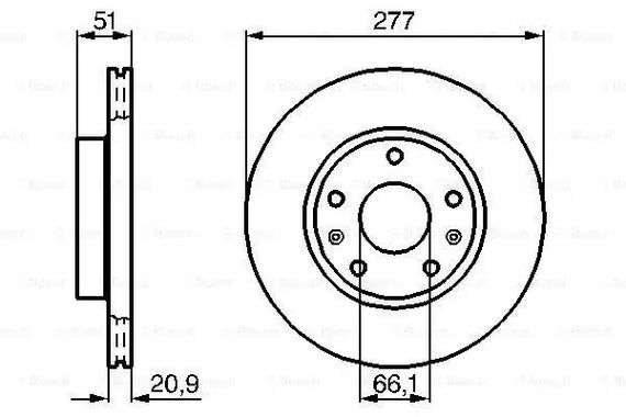 Диск гальмівний LAND ROVER, BOSCH (0986478992) | Зображення 4