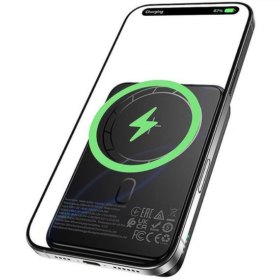 Портативний ЗП Power Bank Borofone BJ82A Dawn 20W з БЗП 10000 mAh Black | Зображення 1