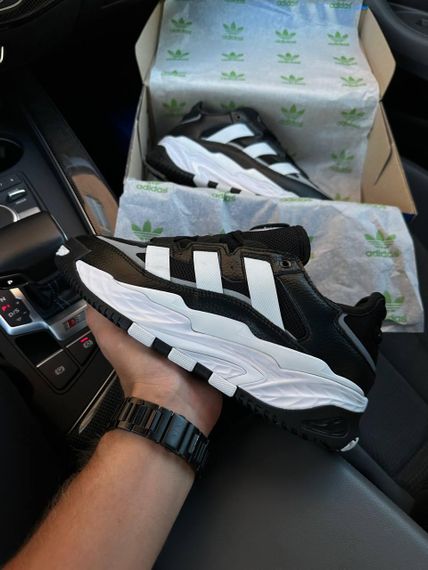 Чоловічі кросівки A-dida-s Niteball Black White Leather M, В'єтнам 44 28.5 см