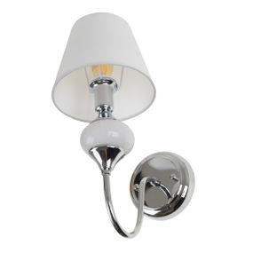 Бра настенное накладное с абажуром BKL-721W/1 E14 CH+WH