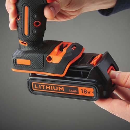 Дрель-шуруповерт аккумуляторная ударная BLACK+DECKER BDCHD18KB | Зображення 5