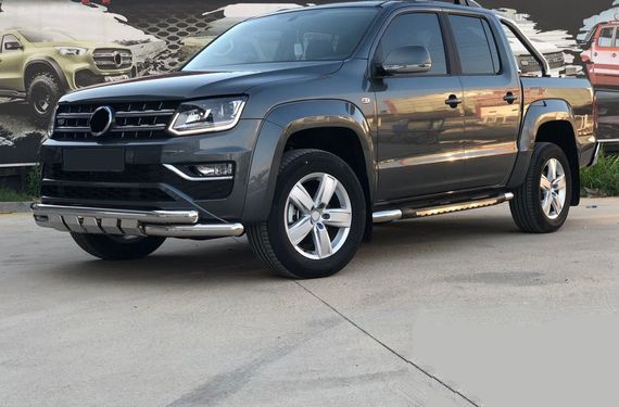 Передній захист F3-08.7 (нерж) для Volkswagen Amarok 2010-2022 рр | Зображення 3