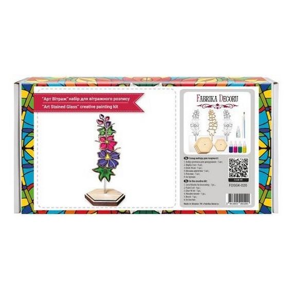 Набір для вітражного живопису за номерами "Дельфініум" FDSGK-020 | Зображення 3