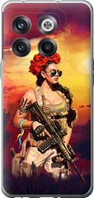 Чехол на OnePlus 10T Украинка с оружием "5316u-2647-17620"