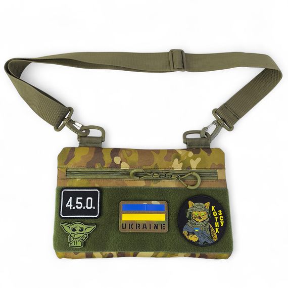 Молодежная тактическая сумка для патчей на плечо с 4 карманами multicam RW-45 | Зображення 7