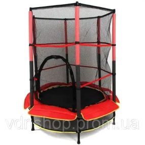 Батут дитячий для дому TILLY BT-RJ-0072 із захисною сіткою діаметр 140 см до 100 кг