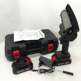 Мини-пила 10см с перезаряжаемой батареей, Электропила цепная бытовая, Аккумуляторная цепная пила для дачи