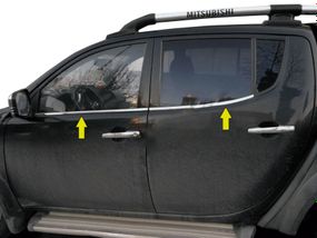 Нижня окантовка вікон (нерж) для Fiat Fullback 2016-2024 рр