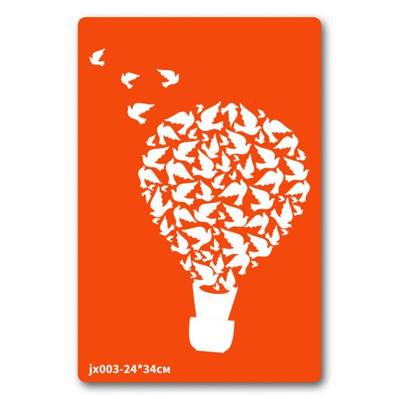 Трафарет для био-тату Аэростат jx003-24*34см, размер 24 х 34см