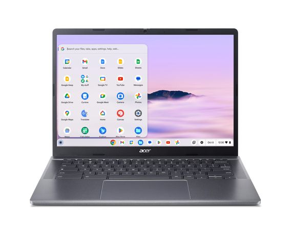 Ноутбук Acer Chromebook Plus CB514-4H 14' FHD IPS, Intel i3-N305, 8GB, F512GB, UMA, ChromeOS, сірий (NX.KUZEU.001) | Зображення 9