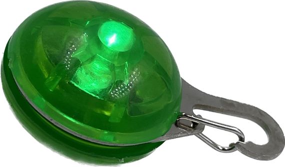 Светящийся LED брелок, на карабине, для собак, на ошейник, с батарейкой | Зображення 3
