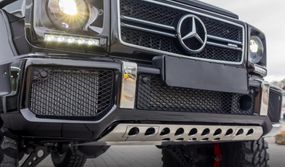 Защита переднего бампера (нержавейка) для Mercedes G сlass W463 1990-2018 гг