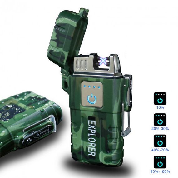 Usb запальничка з електроімпульсом JL317 Explorer, Акумуляторна електро запальничка ZW-53 | Зображення 9
