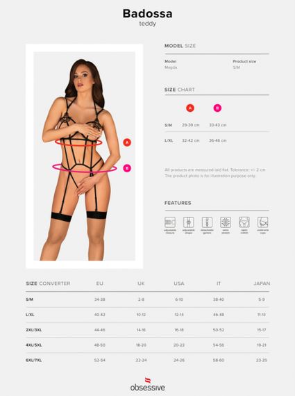 Боді Obsessive Badossa body S/M | Зображення 6