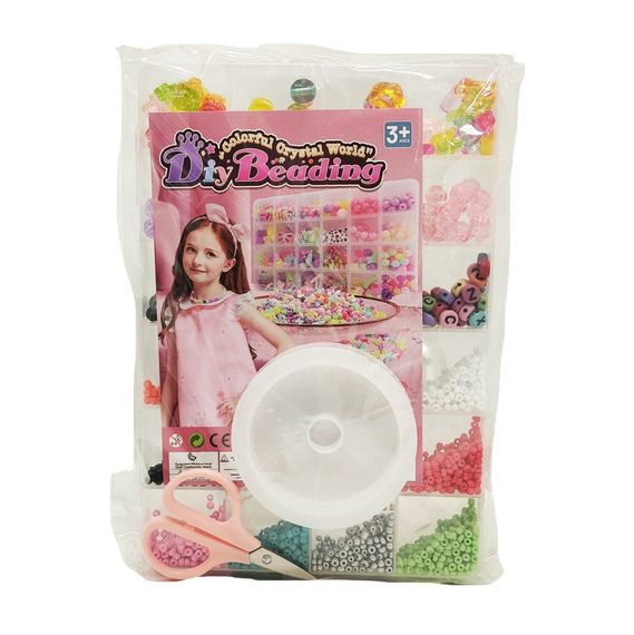 Дитячий набір бісеру для створення прикрас 610-34 ножиці, волосінь у комплекті | Зображення 3