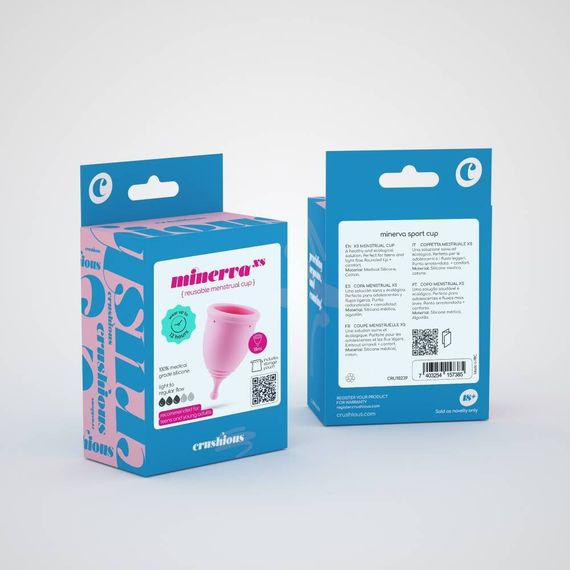 Менструальна чаша, Crushious Minerva рожева 5.5 х 3.8 см, розмір XS Sex Aura | Зображення 9