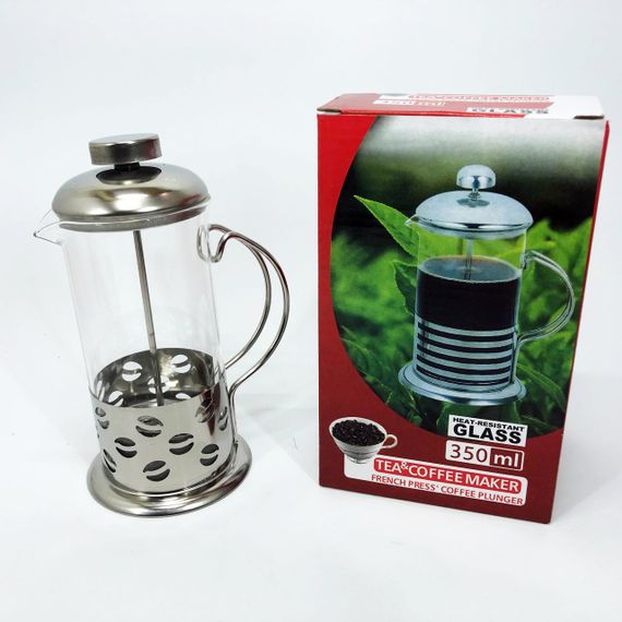 Заварник френч-прес Unique UN-1151 0.35 л, Колба Френч для чаю, Френч-прес для міцної кави | Зображення 8