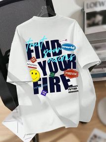 Футболка женская с принтом повседневная S Белая