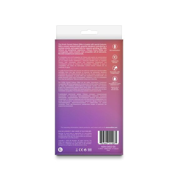 Дилдо з вібрацією NS Novelties Colours - Curve - Vibrating - 6" Dildo - Pink Sex Aura | Зображення 3