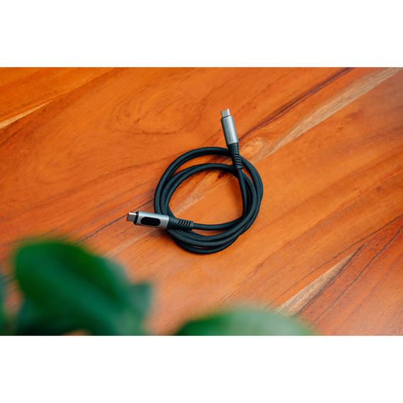 Дата кабель USB-C to USB-C 1.2m with display 240W black Verbatim (31849) | Зображення 4