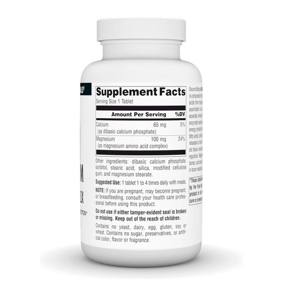Магний Хелат Source Naturals Magnesium Chelate Complex 100mg - 250 tabs | Зображення 1