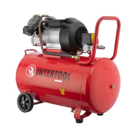 Компресор 100 л, 10 aтм, 420 л/хв INTERTOOL PT-0008 | Зображення 1