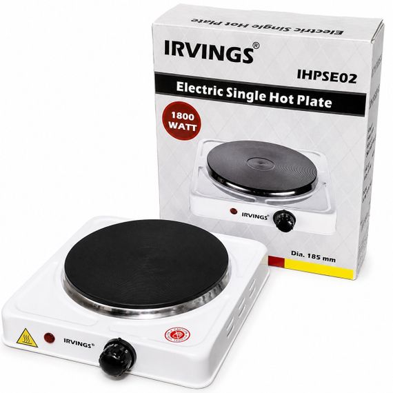 Електроплита настільна Irvings IHPSE02 White, 1800 Вт, 1 конфорка, механічне управління | Зображення 6