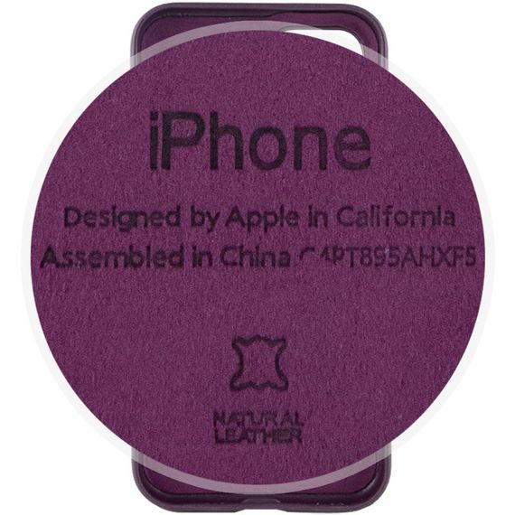 Шкіряний чохол Leather Case (AA Plus) для Apple iPhone 11 (6.1") Штучна шкіра, Dark Cherry | Зображення 5