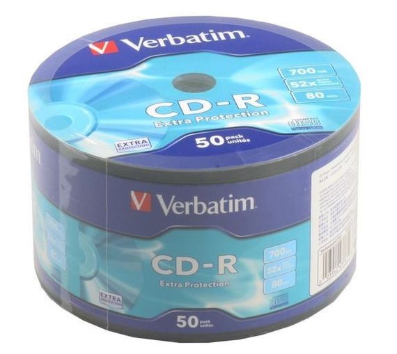 Диск Verbatim CD-R 700Mb 52x Wrap 50 pcs (43787) | Зображення 2