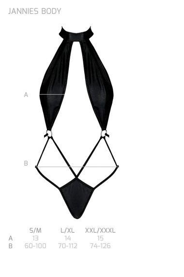 Боді Passion JANNIES BODY Чорне L/XL | Зображення 4