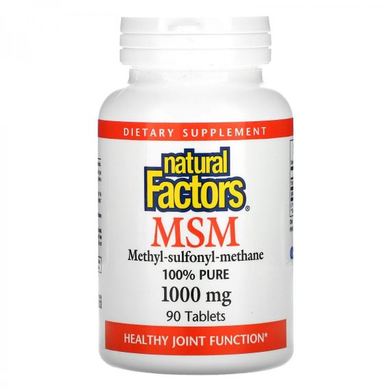 Препарат для суставов и связок Natural Factors MSM 1000 mg 90 Tabs
