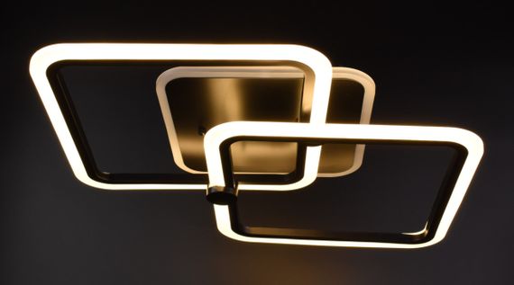 Люстра світлодіодна стельова LED світильник для квартири на стелю лед з пультом 25950 Чорний 10х41х63 см. | Зображення 2