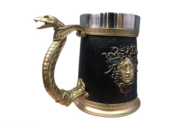 Кружка Чашка Келих Вікінг Воїн Сатана 3D Молот Тора Нержавіюча Сталь | Зображення 1