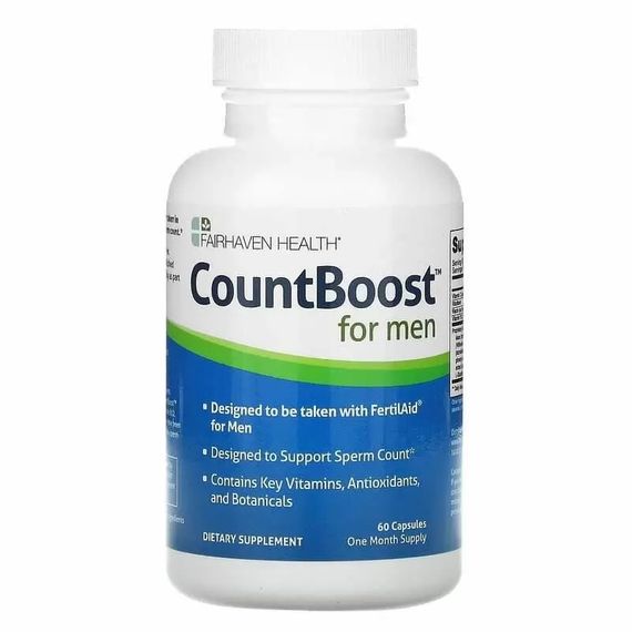 Комплекс для профілактики репродуктивної функції у чоловіків Fairhaven Health CountBoost for Men 60 Caps