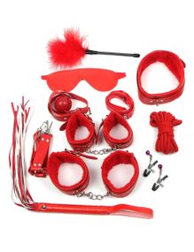 Бондажний набір Star Night для БДСМ, червоний, 11 предметів sexstyle