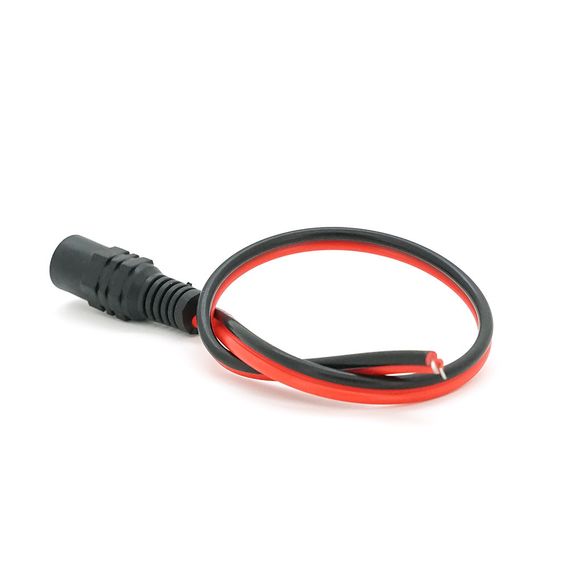 Роз'єм живлення DC-F (D 5,5x2,5мм) => кабель довжиною 30см, Red/Black | Зображення 1