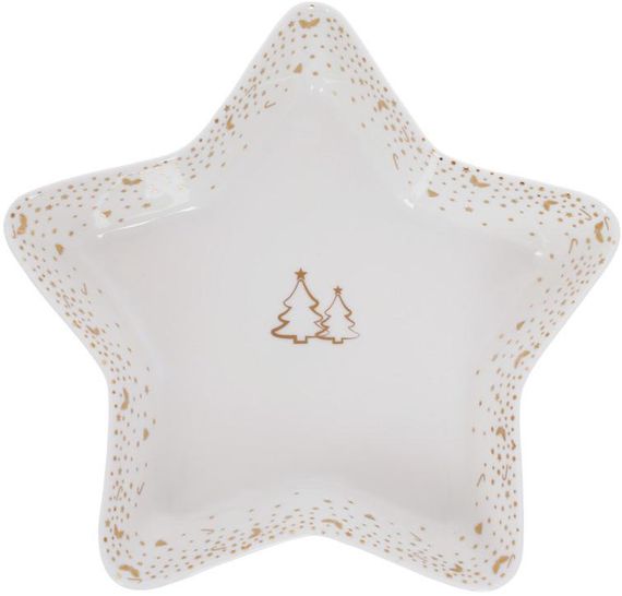 Блюдо в формі зірки "Зимова феєрія" 28см, порцелянове