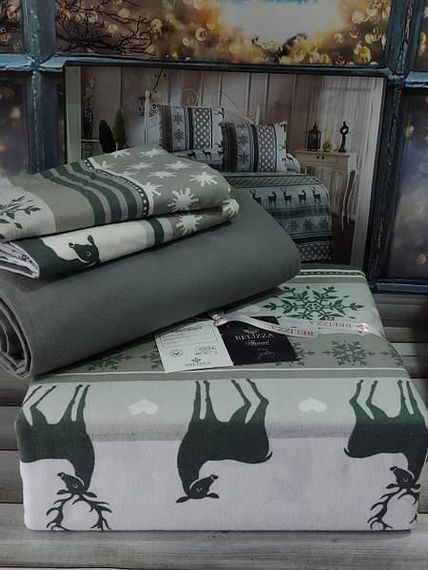 Постельное белье Belizza Quartz Фланель Хлопок Евро размер