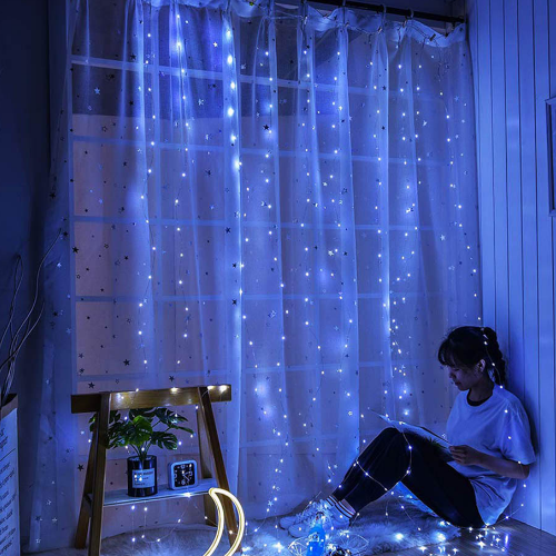 Світлодіодна гірлянда завіса (водоспад) 300 Led 3*3м синя 220V CW-GW-300L33VWFBL ColorWay | Зображення 2