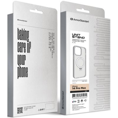 Чехол для мобильного телефона Armorstandart Unit Stand Apple iPhone 14 Pro Max Grey (ARM70567) | Зображення 1