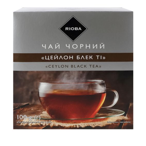 Чай Rioba Ceylon Black Tea чорний цейлонський дрібний 50*2г