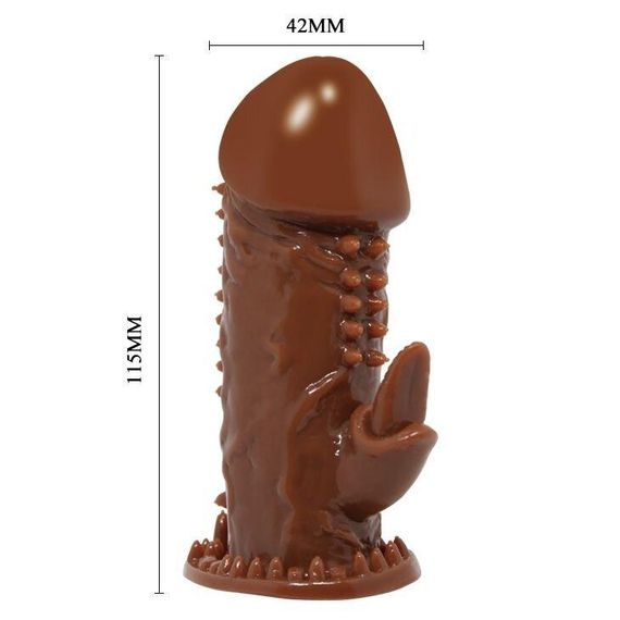 Насадка - презерватив BI-016007--0902S ( коричневая ) sexstyle | Зображення 3