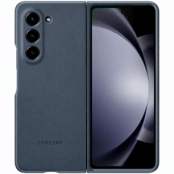 Шкіряний чохол Leather Case (AAA) для Samsung Galaxy Z Fold5 Blue
