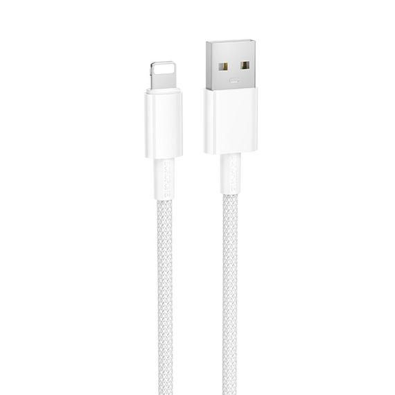 Дата кабель Borofone BX117 Source USB to Lightning 2.4A (1m) White