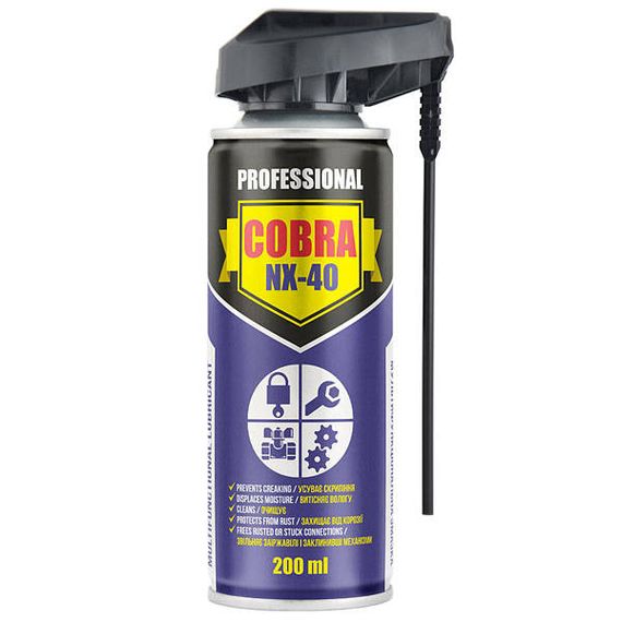 Змазка NOWAX COBRA NX-40 200 мл Спрей багатоцільовий NX20600