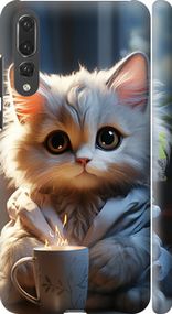 Чохол на Huawei P20 Pro Білий кіт "5646m-1470-2448"