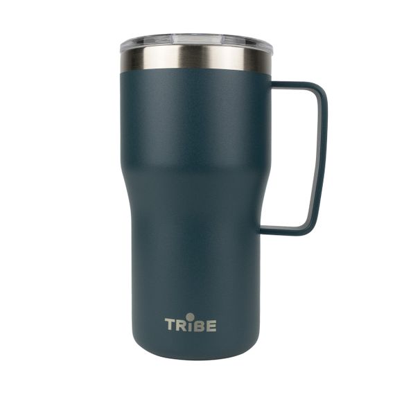 Термочашка Tribe Travel Mug 600 мл, Дорожня кружка трайб для авто та кемпінгових крісел, Синій