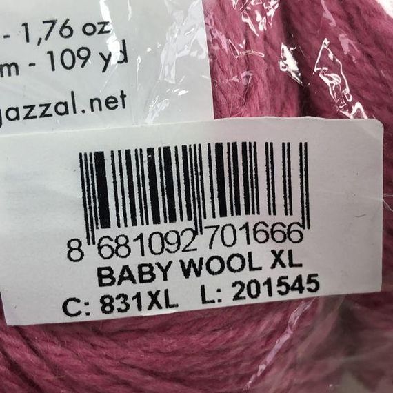 Пряжа Gazzal – Baby Wool XL колір 831 | Зображення 2