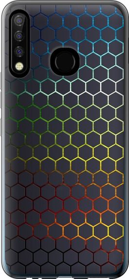 Чехол на Tecno Camon 12 CC7 Переливающиеся соты "498u-2432-17620"