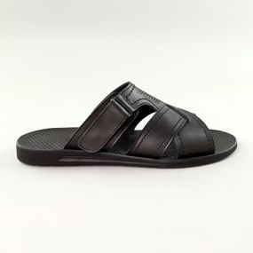Шльопанці чоловічі шкіряні 589117 Чорні 40 41 42 43 44 45